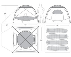 Marmot Halo 4 Person Tent (Pale Pumpkin / Terra Cotta)