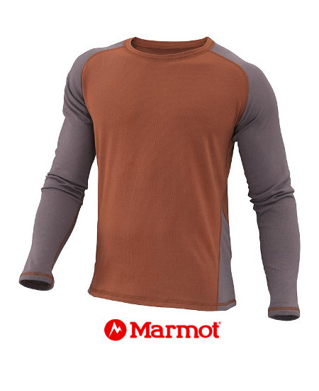 Marmot Midweight Crew Long Sleeve Men's (Port / Afterdark)