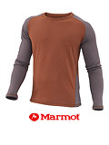 Marmot Midweight Crew Long Sleeve Men's (Port / Afterdark )