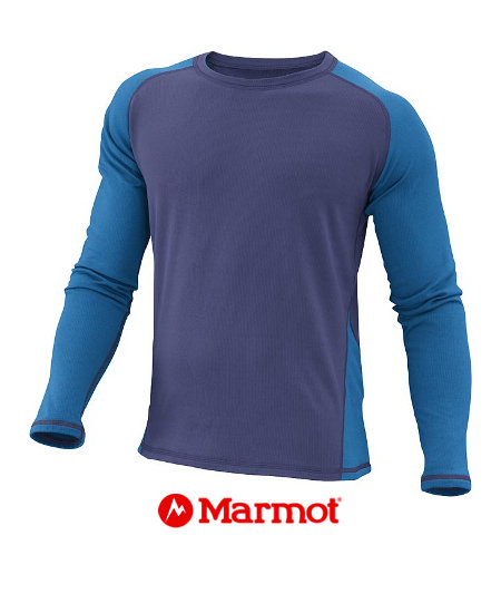 Marmot Midweight Crew Long Sleeve Men's (Tempest / Fathom)