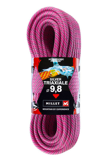 Millet Silver Triaxiale Climbing Rope 9.8 mm (Fuchsia)