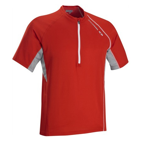 Salomon Trail Runner II SS Zip Tech Tee Men's (Bright Red / Alum