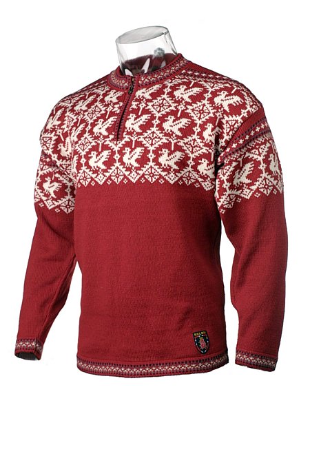 Selbu Andoya Sweater Red/Off-white