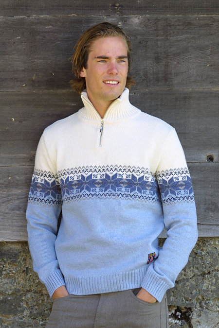 Selbu North Star Sweater (Off-white/Blue)