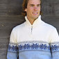 Selbu North Star Sweater (Off-white/Blue)