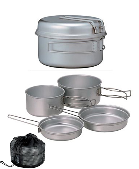 	Snow Peak 2-Person Multi Compact Titanium Cookware Set (Titaniu