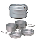 Snow Peak 2-Person Multi Compact Titanium Cookware Set (Titanium)