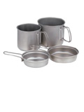 Snow Peak 2-Person Trek Combo Titanium Cookware Set (Titanium)