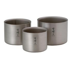 Snow Peak Seppo Titanium Stacking Mug Set (Titanium)