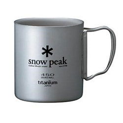 Snow Peak Titanium Double Wall Folding Handle Cup (450)
