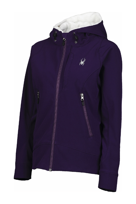 Spyder Arc Soft Shell Hoodie Women's (Rich Purple)