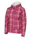 Spyder Arc Soft Shell Hoodie Women's (Hot Pink Plaid)