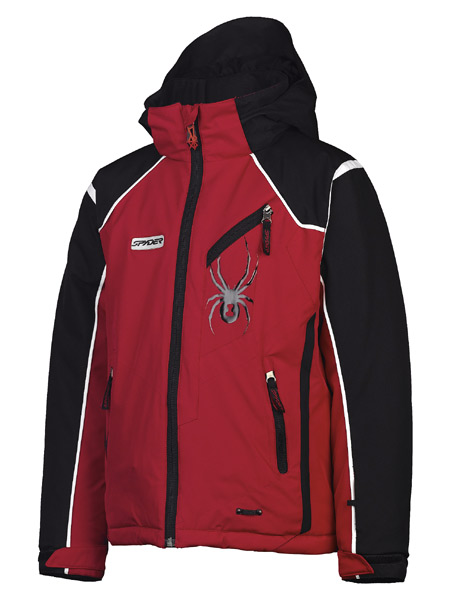 Spyder Challenger Jacket Boys' (Red / Black)