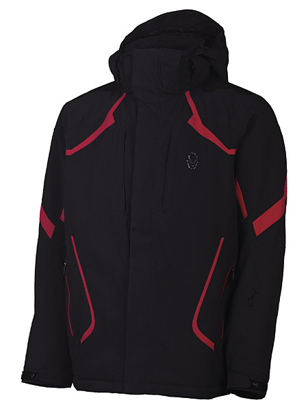 Spyder Leader Ski Jacket Men's (Black / Red / Black)