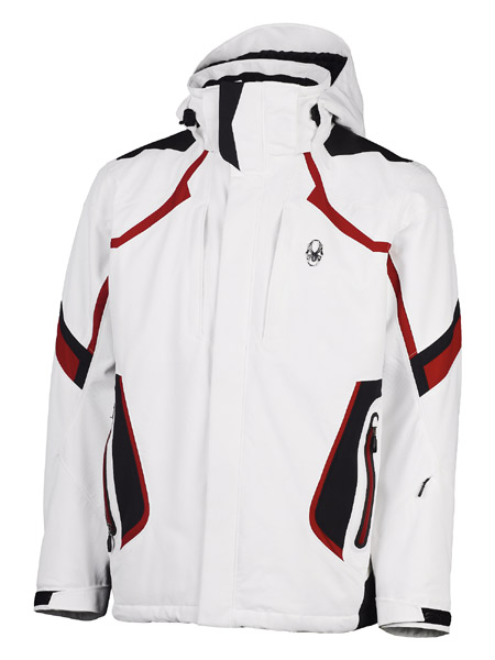 Spyder Leader Ski Jacket Men's (White / Red / Black)