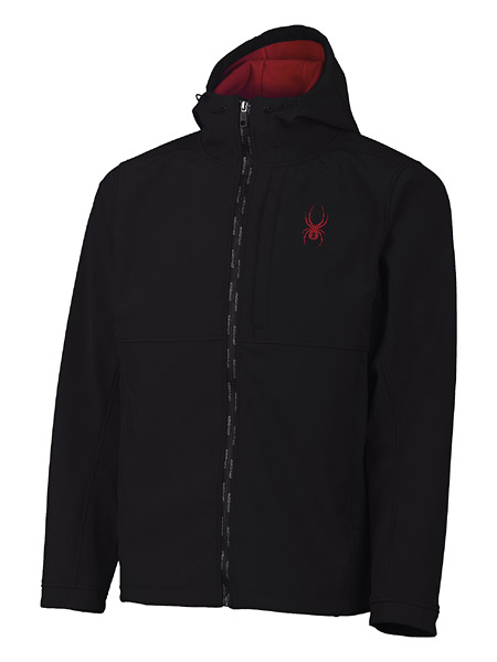 Spyder Patsch Hoody Soft Shell Jacket Men's (Black / Red)