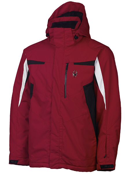 spyder red and white ski jacket