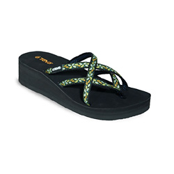 	Teva Mandalyn Wedge Ola Flip Flop Women's (Whenever Black)