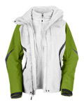 The North Face Boundary Triclimate Jacket Women's (White / LCD Green)