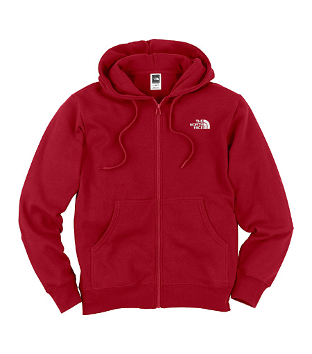 The North Face Logo Full Zip Sweatshirt Men's (Red)