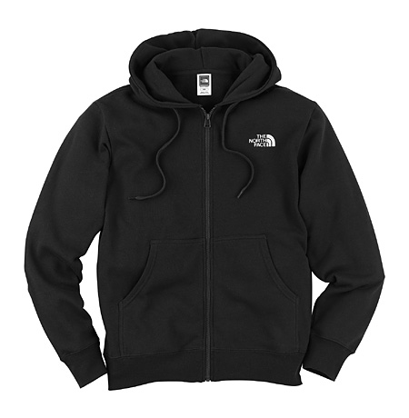 The North Face Logo Full Zip Sweatshirt Men's (Black / White)