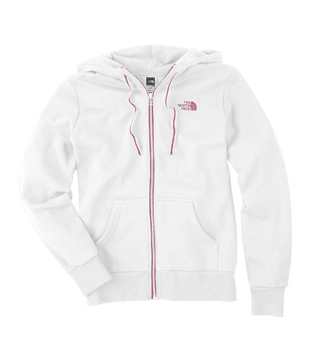 The North Face Logo Full Zip Sweatshirt Women's (White / Aurora