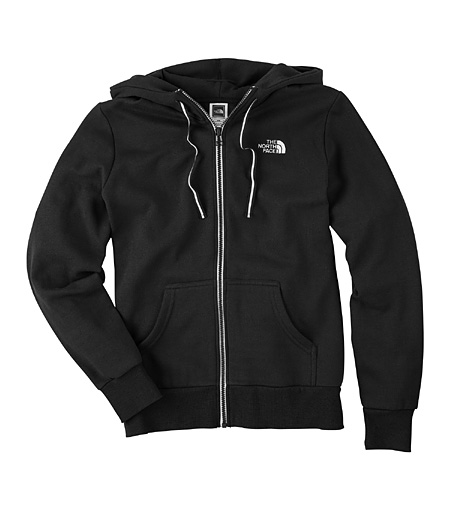 The North Face Logo Full Zip Sweatshirt Women's (Black)