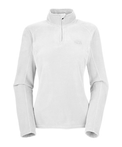 The North Face TKA 100 Microvelour Glacier 1/4 Zip Women's (White)