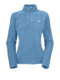 The North Face TKA 100 Microvelour Glacier 1/4 Zip Women's (Alpine Blue)