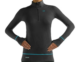 Under Armour Base 2.0 1/4 Zip Women's (Black / Pacific)