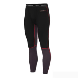 Under Armour Basemap Legging Men's (Black / Charcoal / Red)