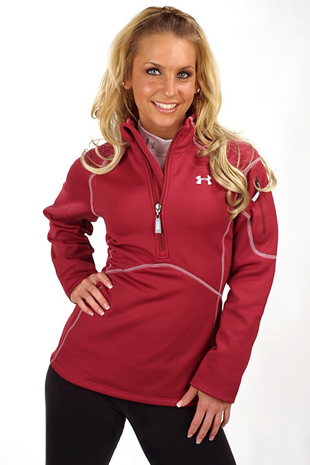 Under Armour ColdGear Armourstretch Pullover Women's (Brick Red)