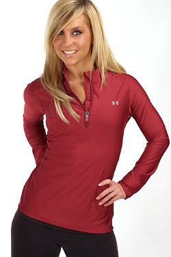 Under Armour ColdGear Velocity Pullover Women's (Brick Red)