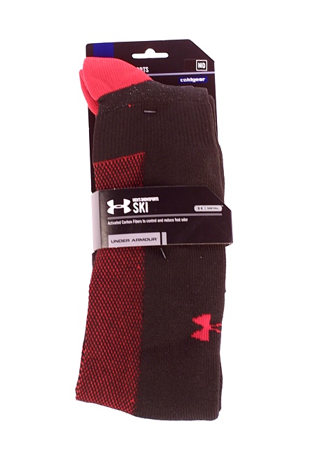 Under Armour ColdGear Metal Ski Sock (Black / Red)