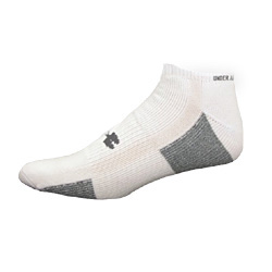 Under Armour All Season No-Show Socks 4-Pack (White)