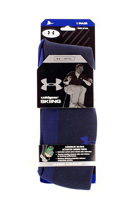 Under Armour ColdGear Metal Ski Sock (Monsoon / Navy)